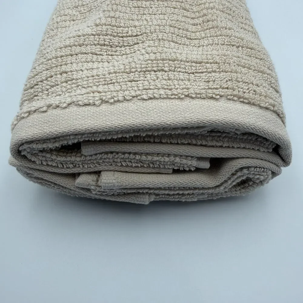 Brooks Brothers Premium Turkish Cotton Hand Towels Set of 2 Tan Beige NWT